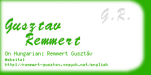 gusztav remmert business card